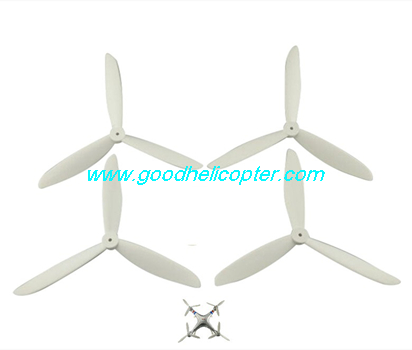 SYMA-X8HC-X8HW-X8HG Quad Copter parts 3 leaves Blades set (white color) - Click Image to Close